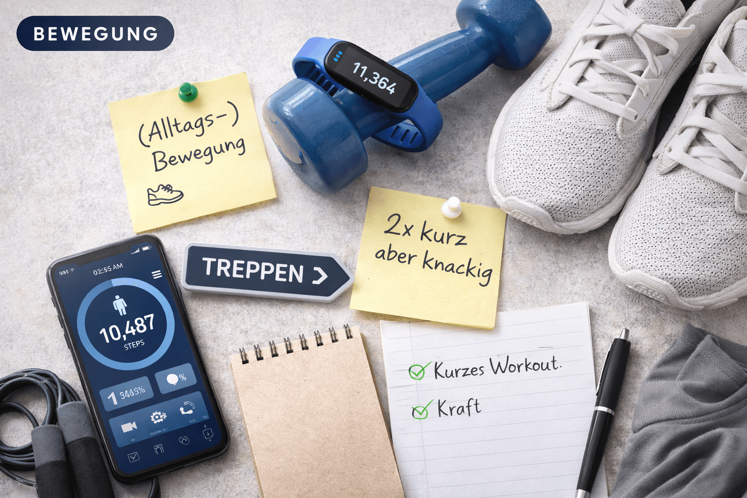 Visual zu Bewegung und Dranbleiben